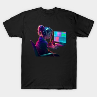 Anime Girl - Lofi Music T-Shirt